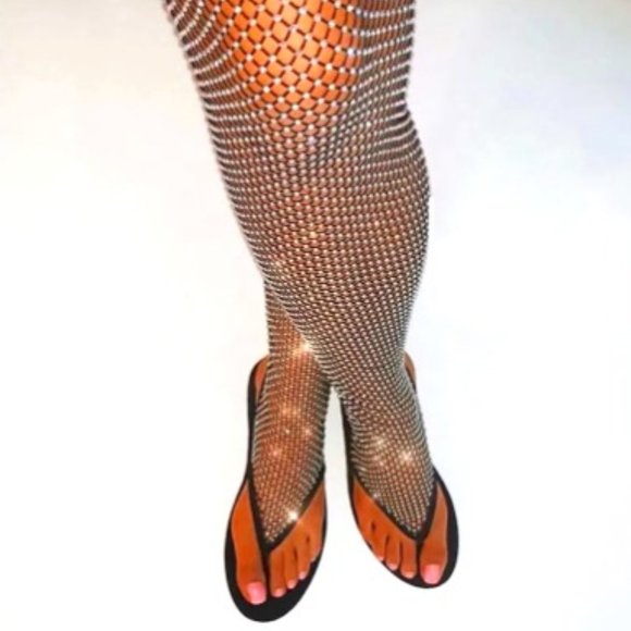Shoes - Women's Sexy Custom European Thigh High Shiny Diamond Dress Boot Long Sandals